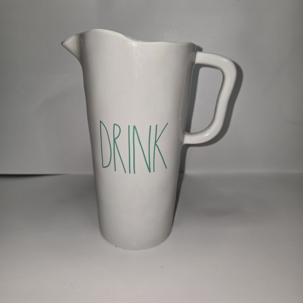 Rae Dunn White 'Drink' Pitcher